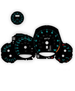Custom Order: Porsche 911 991.2 GT3 Gauge Faces Set - Black / Blue Lettering
