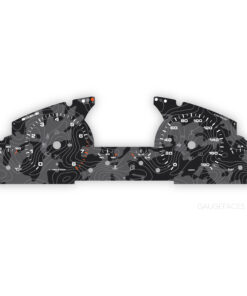 For Porsche Cayenne 955 / 957 Turbo (S) Instrument Gauge Face – OPTIONS – Topographical Map - Dark Gray