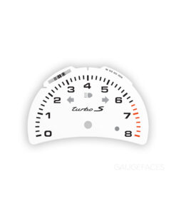 For Porsche 911 996 Turbo S: Gauge Face Tachometer - White