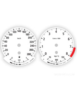 BMW Gauge Faces E87/ E81/ E88/ E82 /E90/E91/E92/E93/ E84 - 8000 RPM - White
