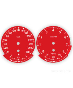 BMW Gauge Faces E87/ E81/ E88/ E82 /E90/E91/E92/E93/ E84 - 8000 RPM - Red