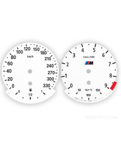 BMW M-Style Gauge Faces E87/ E81/ E88/ E82 /E90/E91/E92/E93/ E84 - 9000 RPM - OPTIONS - White