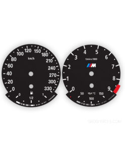 BMW M-Style Gauge Faces E87/ E81/ E88/ E82 /E90/E91/E92/E93/ E84 - 9000 RPM - OPTIONS - Black