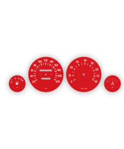 BMW E21 Instrument Gauge Faces - 220 KMH - 8000 RPM - Red