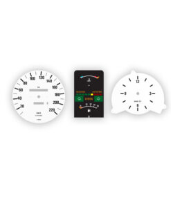 BMW E28 Instrument Gauge Faces - 220 KMH - 7000 RPM - White