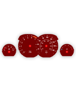 1992-96 BMW E31 8-Series 850 CSi Gauge Faces - OPTIONS - Calypso Red