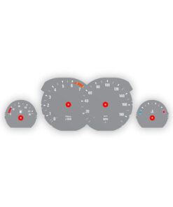 1992-96 BMW E31 8-Series 850 CSi Gauge Faces - OPTIONS - Silver