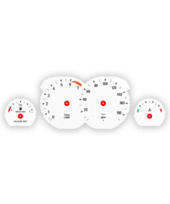 1992-96 BMW E31 8-Series 850 CSi Gauge Faces - OPTIONS - Alpine White