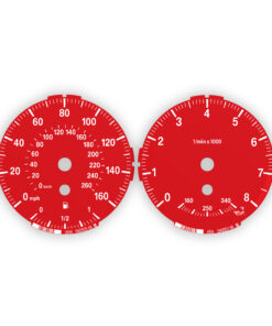 BMW Gauge Faces E87/ E81/ E88/ E82 /E90/E91/E92/E93/ E84 - 8000 RPM - Red