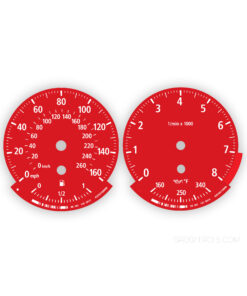 BMW Gauge Faces E87/ E81/ E88/ E82 /E90/E91/E92/E93/ E84 - OPTIONS - Red