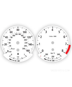 BMW Gauge Faces E87/ E81/ E88/ E82 /E90/E91/E92/E93/ E84 - OPTIONS - White