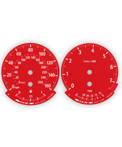 BMW Gauge Faces E87/ E81/ E88/ E82 /E90/E91/E92/E93/ E84 - 7500 RPM - Red