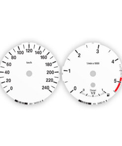 BMW Gauge Faces E87/ E81/ E88/ E82 /E90/E91/E92/E93/ E84 - Diesel - Low - OPTIONS - White