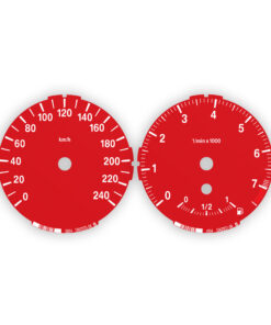 BMW Gauge Faces E87/ E81/ E88/ E82 /E90/E91/E92/E93/ E84 - Low - 7500 RPM - Red