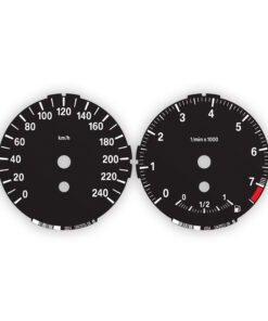 BMW Gauge Faces E87/ E81/ E88/ E82 /E90/E91/E92/E93/ E84 - Low - 7500 RPM - Black