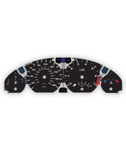 BMW E46 3-series Alpina Gauge Faces – 7500 RPM – 180 MPH/300 KMH - Black