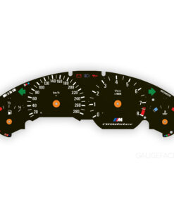 BMW E36 Z3M S54 Instrument Gauge Faces - 8000 RPM - Black