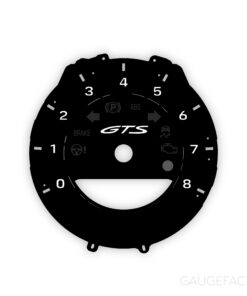 For Porsche 911 (Type 992) GTS: Gauge Face Tachometer - Black