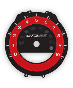 For Porsche 911 992 GT3RS: Gauge Face Tachometer – 10000 RPM – Red Ring