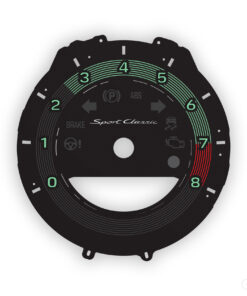For Porsche 911 (Type 992): Gauge Face Tachometer – 8000 RPM - Sport Classic Edition
