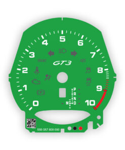 For Porsche 911 991 GT3: Gauge Face Tachometer - 10000 RPM - PDK - Viper Green