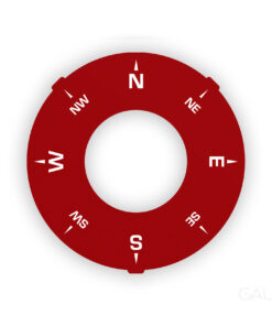 Porsche Instrument Dashboard Compass Gauge Face - Carmine Red