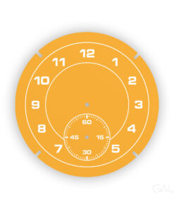 For Porsche Dashboard Clock: Gauge Face - 1-12 / 60 sec - Sand Yellow