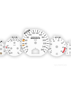 Custom Order: Mercedes R129 Gauge Faces Set - 260 km/h - White
