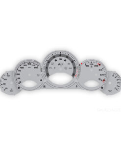 Custom Order: Porsche 911 997.1 Gauge Faces Set - 911 Logo - Manual - UK Spec - Silver with 992-Style Silver Ring
