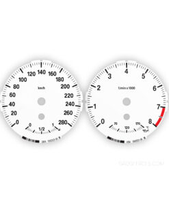 BMW Gauge Faces E87/ E81 - Low - 130i - 4 STRIPES - 8000 RPM - OPTIONS - White
