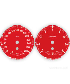BMW Gauge Faces E87/ E81 - Low - 130i - 4 STRIPES - 8000 RPM - OPTIONS -Red