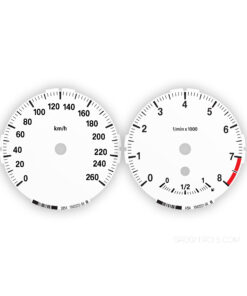 BMW Gauge Faces E87/ E81 - Low - 130i - 3 STRIPES - 8000 RPM - OPTIONS- White