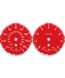 BMW Gauge Faces E88/E82 - Low - 135i/135is - 8000 RPM - OPTIONS - Red