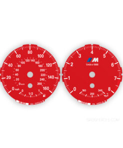 BMW M-Logo: Gauge Faces E88/E82 - Low - 135i/135is - 8000 RPM - OPTIONS - Red