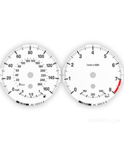 BMW Gauge Faces E88/ E82 - Low - 135i/135is - 8000 RPM - OPTIONS - White