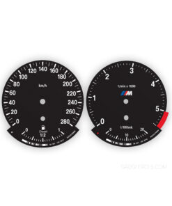 BMW M-Style: Gauge Faces E87/ E81/ E88/ E82 /E90/E91/E92/E93/ E84 - Diesel - OPTIONS - Black