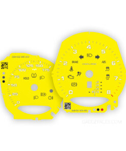 For Porsche 718 Boxster / Cayman 2.0L: Gauge Faces - OPTION - Racing Yellow with White Numbers