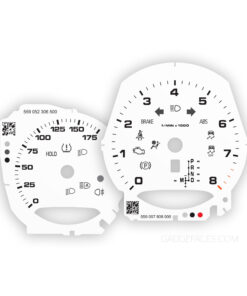 For Porsche 718 Boxster / Cayman 2.0L: Gauge Faces - OPTION - White