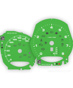 For Porsche 718 Boxster S / Cayman S 2.5L Gauge Faces - OPTIONS - Python Green