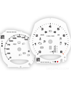 For Porsche 718 Boxster S / Cayman S 2.5L Gauge Faces - OPTIONS - White