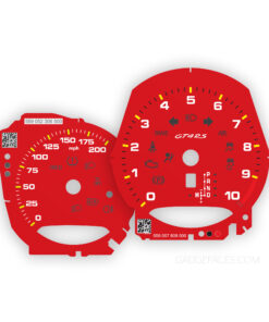For Porsche 718 Cayman GT4RS: Gauge Faces - OPTIONS - Guards Red