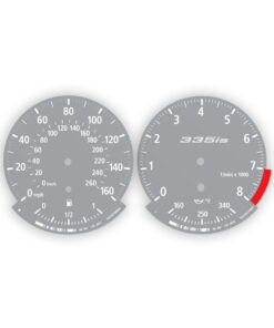 BMW Gauge Faces E91/E92 - 335is - 160MPH / 260KMH - 8000 RPM - Titan Silver