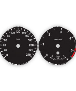 BMW Gauge Faces E87/ E81/ E88/ E82 /E90/E91/E92/E93/ E84 - Diesel - Low - OPTIONS - Black