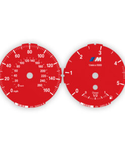 BMW M-Logo: Gauge Faces E87/ E81/ E88/ E82 /E90/E91/E92/E93/ E84 - Diesel - Low - OPTIONS - Red