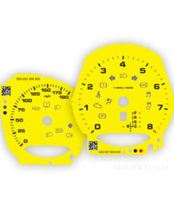 For Porsche 718 Boxster / Cayman S 2.5L: Gauge Faces - OPTIONS - Racing Yellow