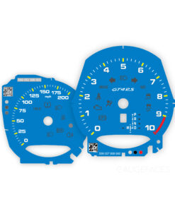 For Porsche 718 Cayman GT4RS: Gauge Faces - OPTIONS - Shark Blue