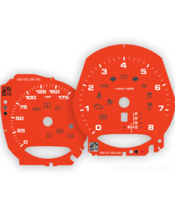 For Porsche 718 Boxster / Cayman 2.0L: Gauge Faces - OPTION - Lava Orange