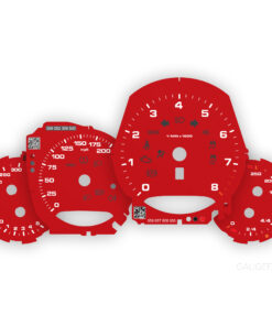 For Porsche 911 991 Carrera (Gen 1&2): Gauge Faces - OPTIONS - Carmine Red