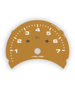 For Porsche 911 996.1 / Boxster 986.1: Gauge Face Tachometer - Bahama Yellow