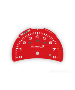 For Porsche 911 996 Turbo S: Gauge Face Tachometer - Guards Red